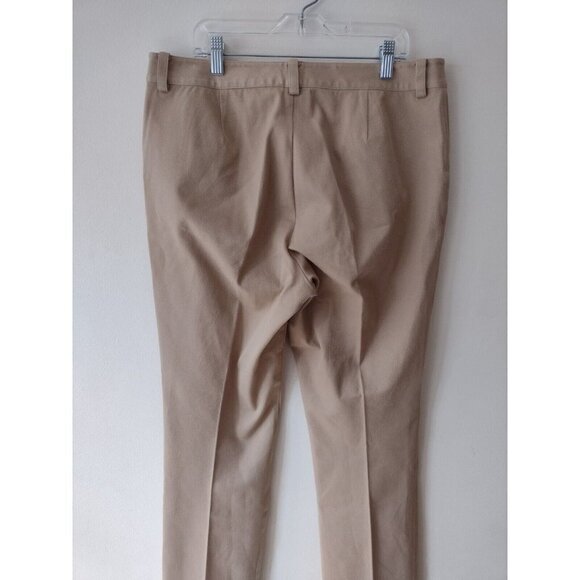 Lauren Ralph Lauren Dress Pants Womens Size 8 Tan Flat Front Zip Pockets Stretch - Picture 12 of 16